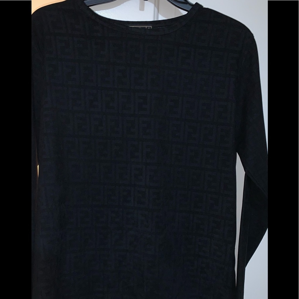 Black Fendi long sleeve shirt
